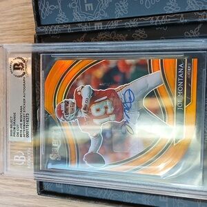 2020 Select Prizm Orange Joe Montana W/aftermarket Autograph One Of A Kind